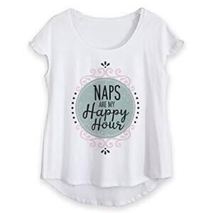 Faceplant Dreams Cotton Ruffle Tee Shirt - Naps Are My Happy Hour